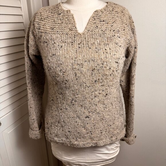 FISHERMAN OUT OF IRELAND WOMENS 100% PURE WOOL PULLOVER SWEATER - Picture 1 of 10